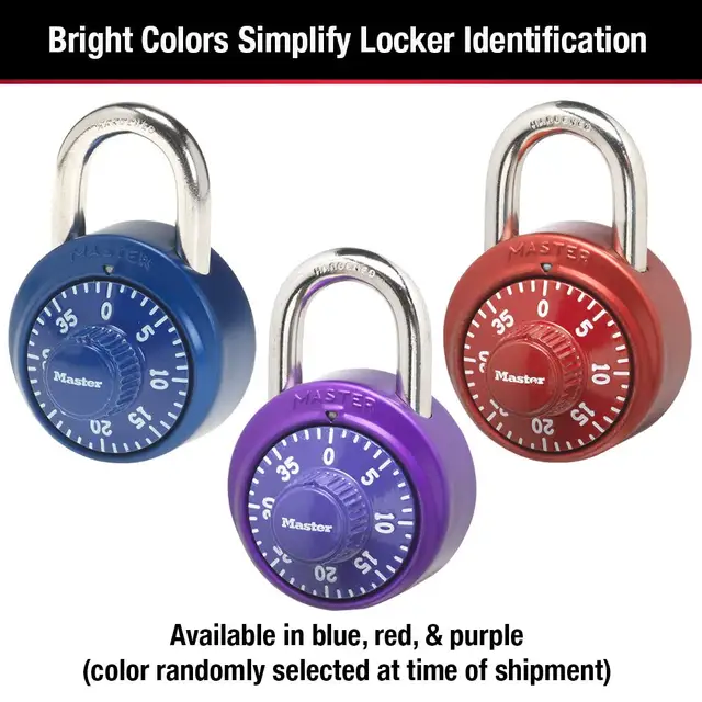 Master Lock 1530DCM Combination Locker Rotate Password Lock Combination Padlock Rotation Lock for Gym and School Lockers Color - Image 4