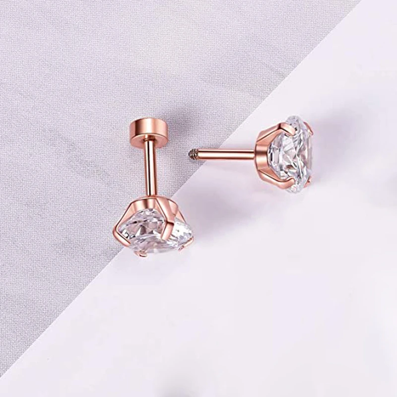 2 Paia Orecchini Cerchio Argento Orecchini Cerchio Piccoli in Argento con Zirconia Cubica Orecchini per Donna/Uomo Orecchino Cartilagine 13MM