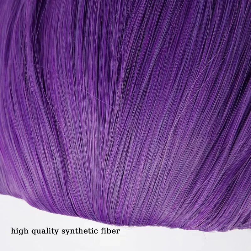 KPop Animate Movie Cosplay Wig Purple Wig with Long Braided Claw Clip Ponytail for Women Girls Halloween Chritmas Cosplay