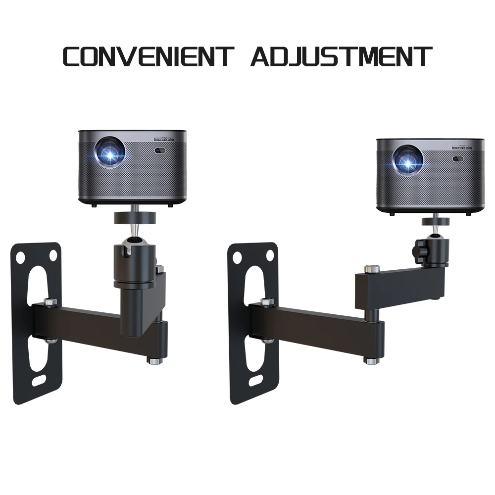 Projector Stand Aluminum Alloy Wall Mount Bracket Boom Arm for Universal 1/4 Inch Screw Hole Item XGIMI TD 3Kg Loading Capacity