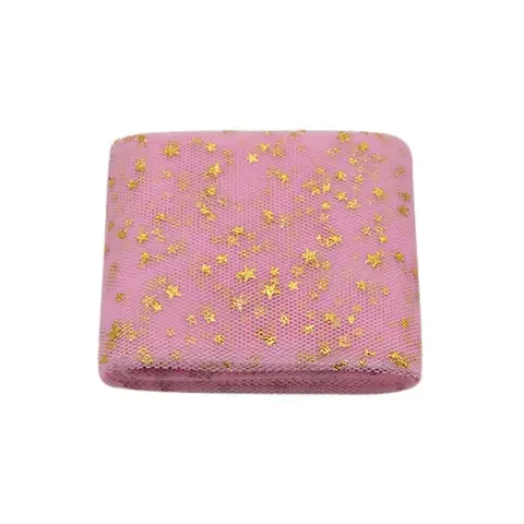 

5 meters/roll 6cm Glitter Star Tulle Roll DIY Pompoms Skirt Bow Cake Topper Tutu Soft Squine Tulle Wedding Birthday Decoration