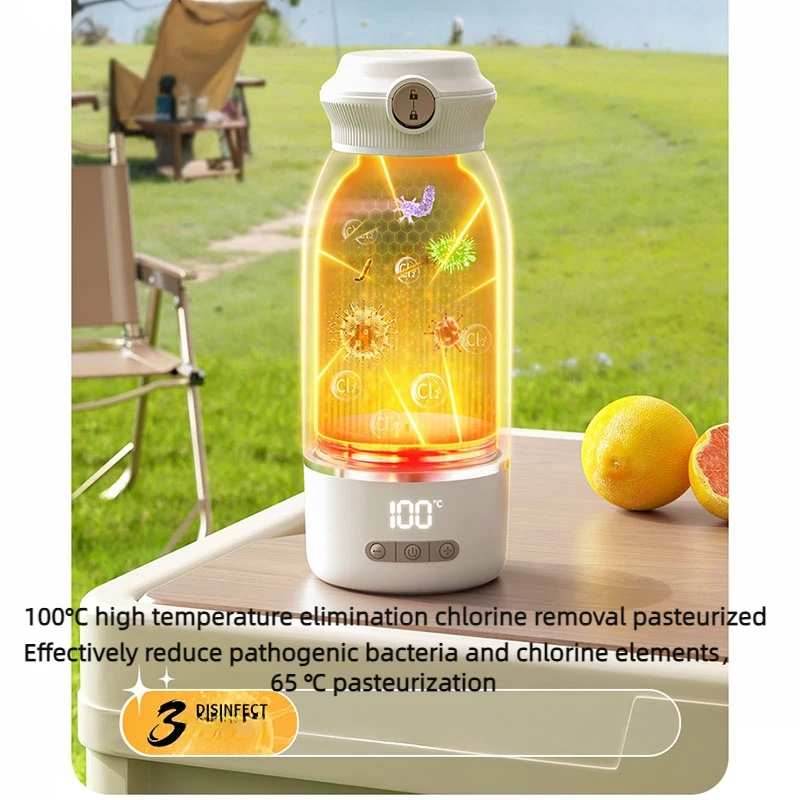 Wireless Electric Water Cup Heating Insulation Cup 500ML Heat to 35℃ to 55℃ 75℃ 85℃ 100 ℃ with Bouncing Cup Lid USB Charge 4