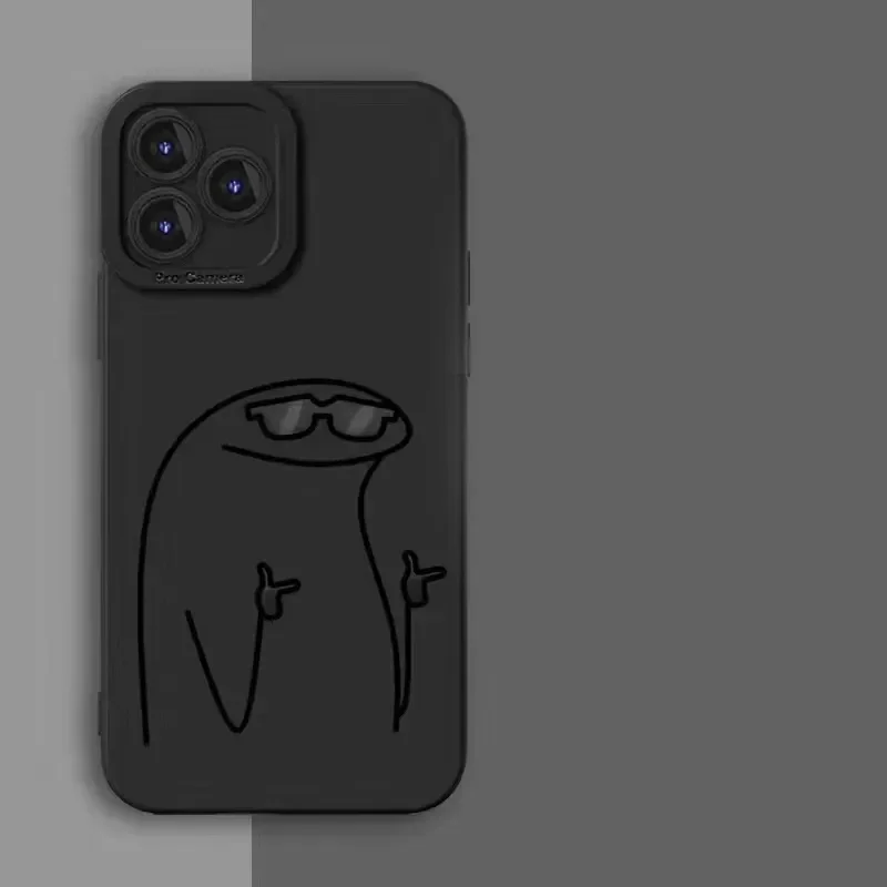 Whimsical Cartoon Character Shockproof Silicone Phone Case