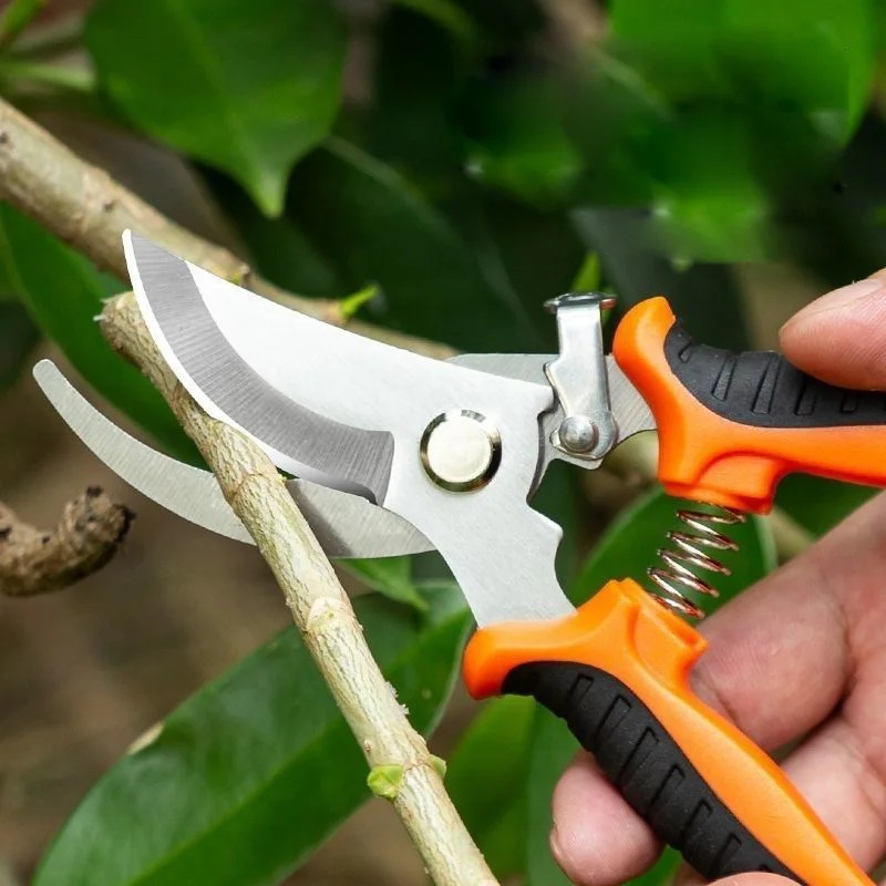 Pruning Shears Sharp Blade One-handed Branch Grass Garden Fruit Tree Trimming Scissors Knife Non-slip Handle Tools