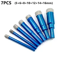 Haute qualité 1 pièce 5-16mm tige ronde brasée céramique marbre granit vitrifié carrelage trou ouvreur diamant foret à sec trou scie Cutter 1