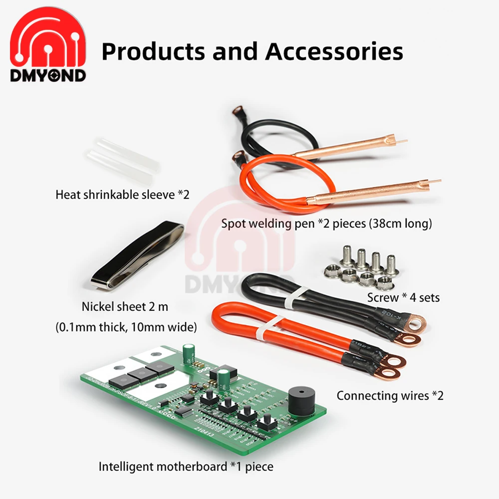 DIY Mini Spot Welder Welding Machine 0.1~0.3mm Nickel Sheet Welding Tool Intelligent Control Spot Welder For 18650 26650 Battery