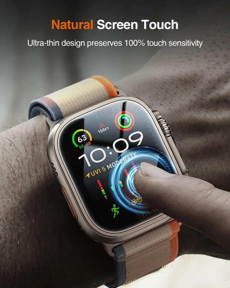 5 قطعة HD الزجاج المقسى لساعة أبل الترا 2 49 مللي...