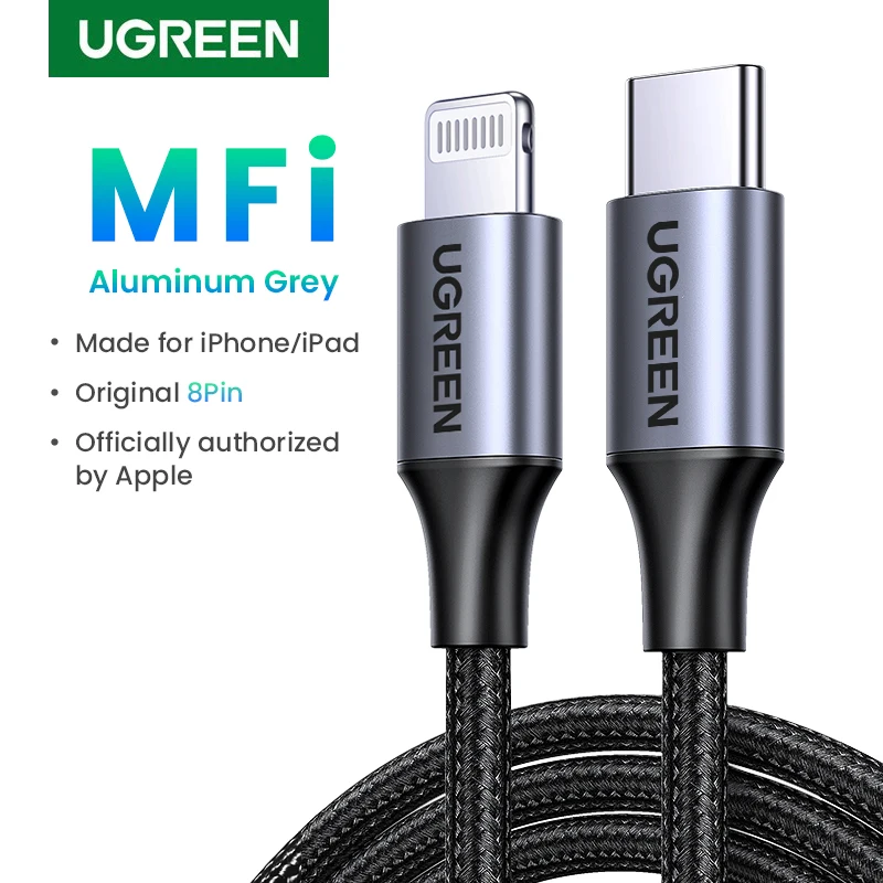 UGREEN MFi Certified USB-C to Lightning Fast Charging Braided Cable