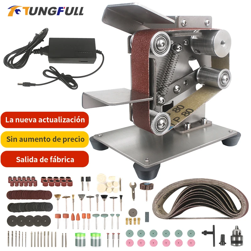 Lijadora De Banda Silverline 810W | 76 Mm | Multiamoladora Para Madera Y Metal | 230V | Azul