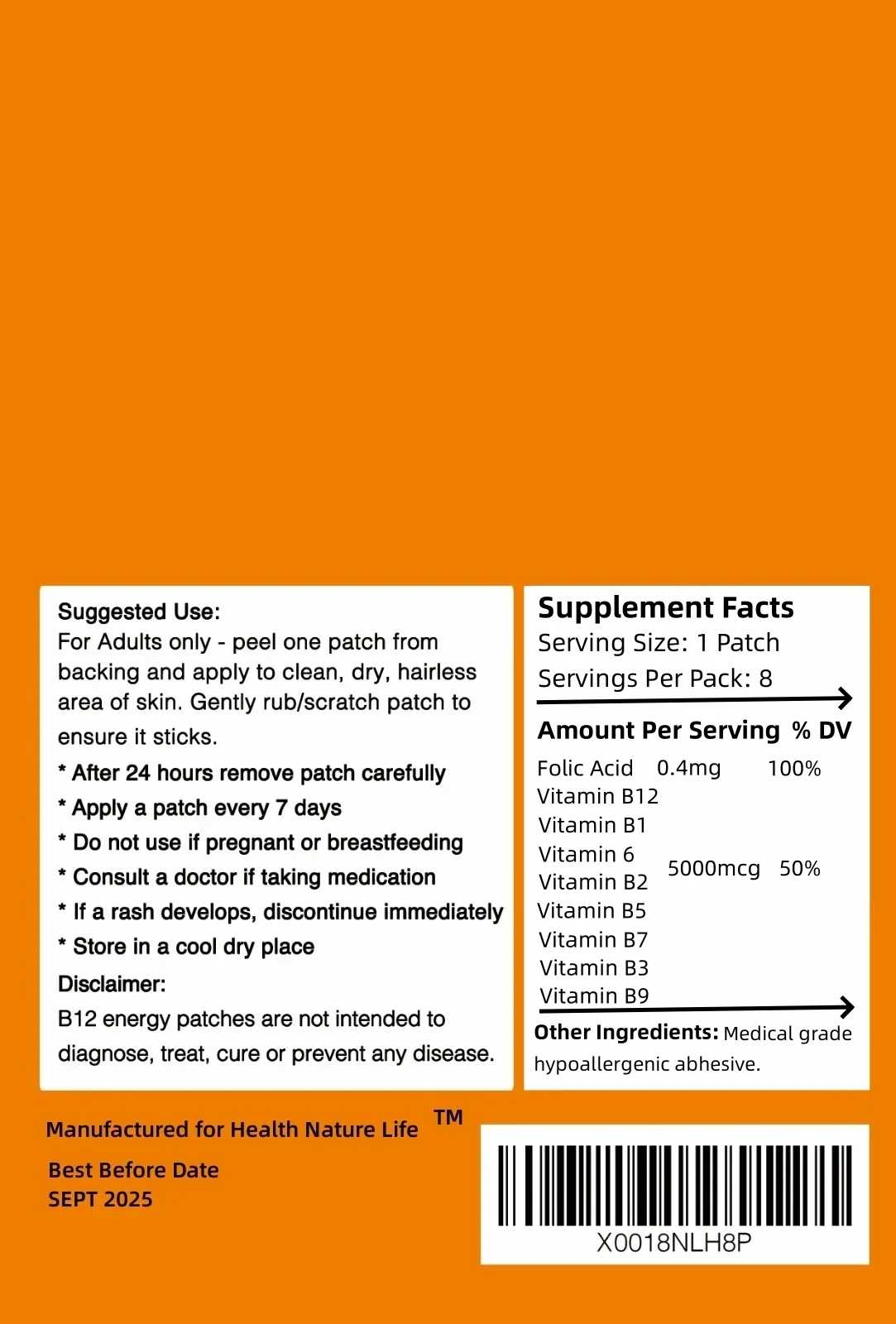 Vitamin B Complex Patches