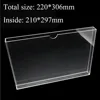 Acrylic Storage Box For A4 Paper Office Data File Card Slot Transparent Plexiglass Book Magazine Display Wall Mounted Holder 1