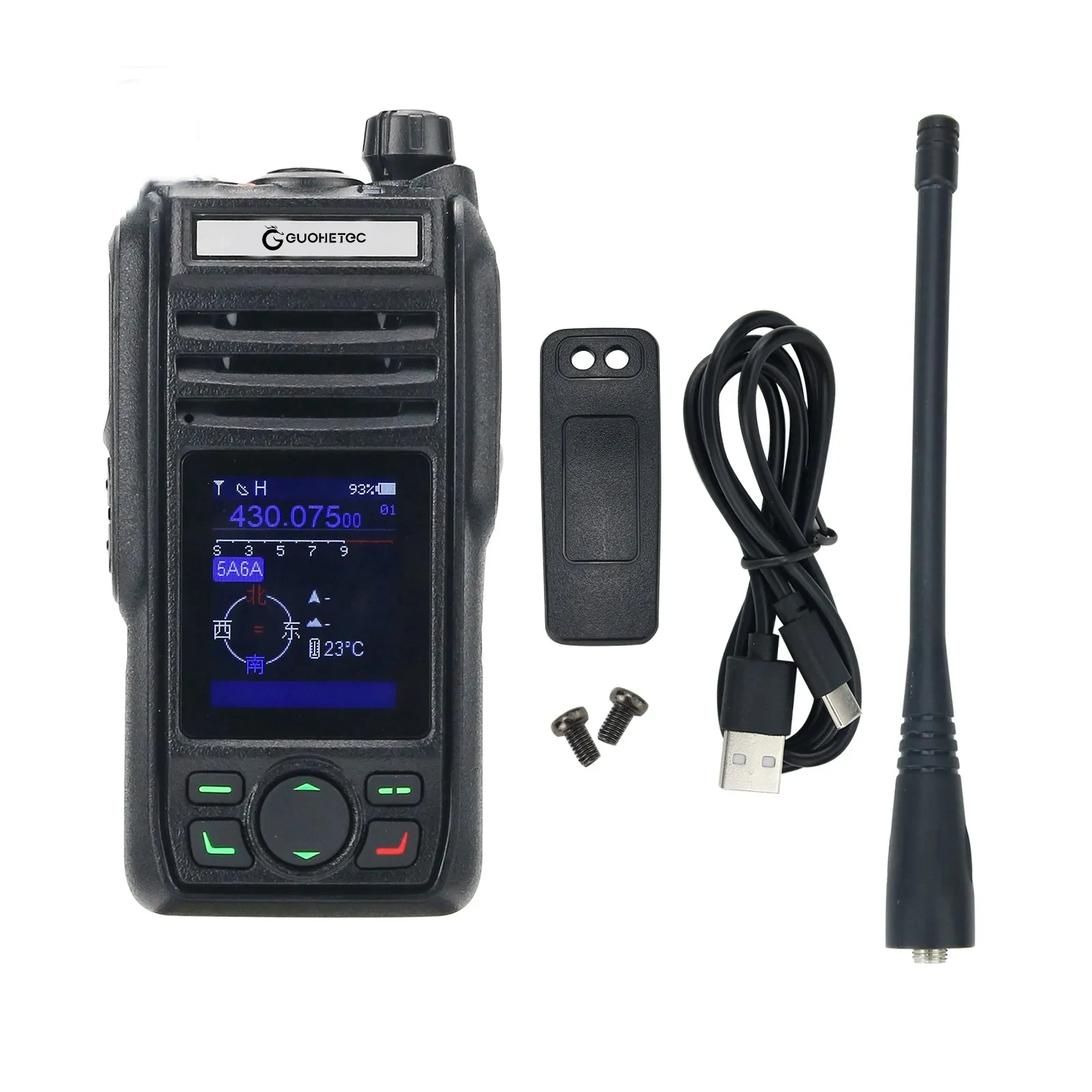 GUOHETEC GH-N75 Splashproof Walkie Talkie Handheld Transceiver GPS Display Position With USB Battery Outdoor Tourist Rescue