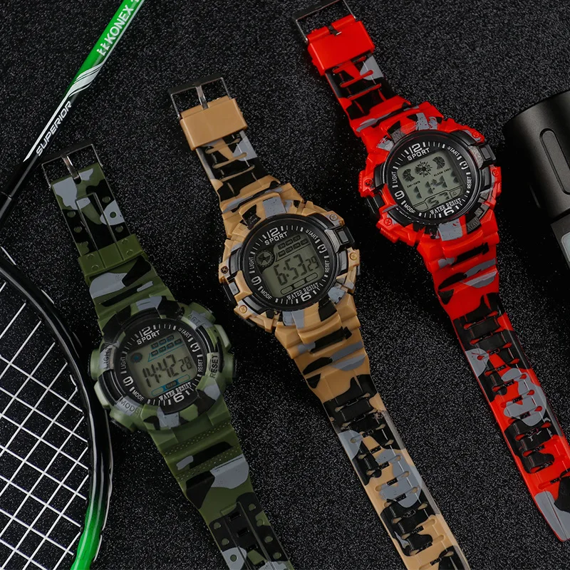 

Fashion Digital Army Watch For Men Women Infantry Camouflage Waterproof Luminous Alarm Hand Clock Kids Electronic Wristwatch