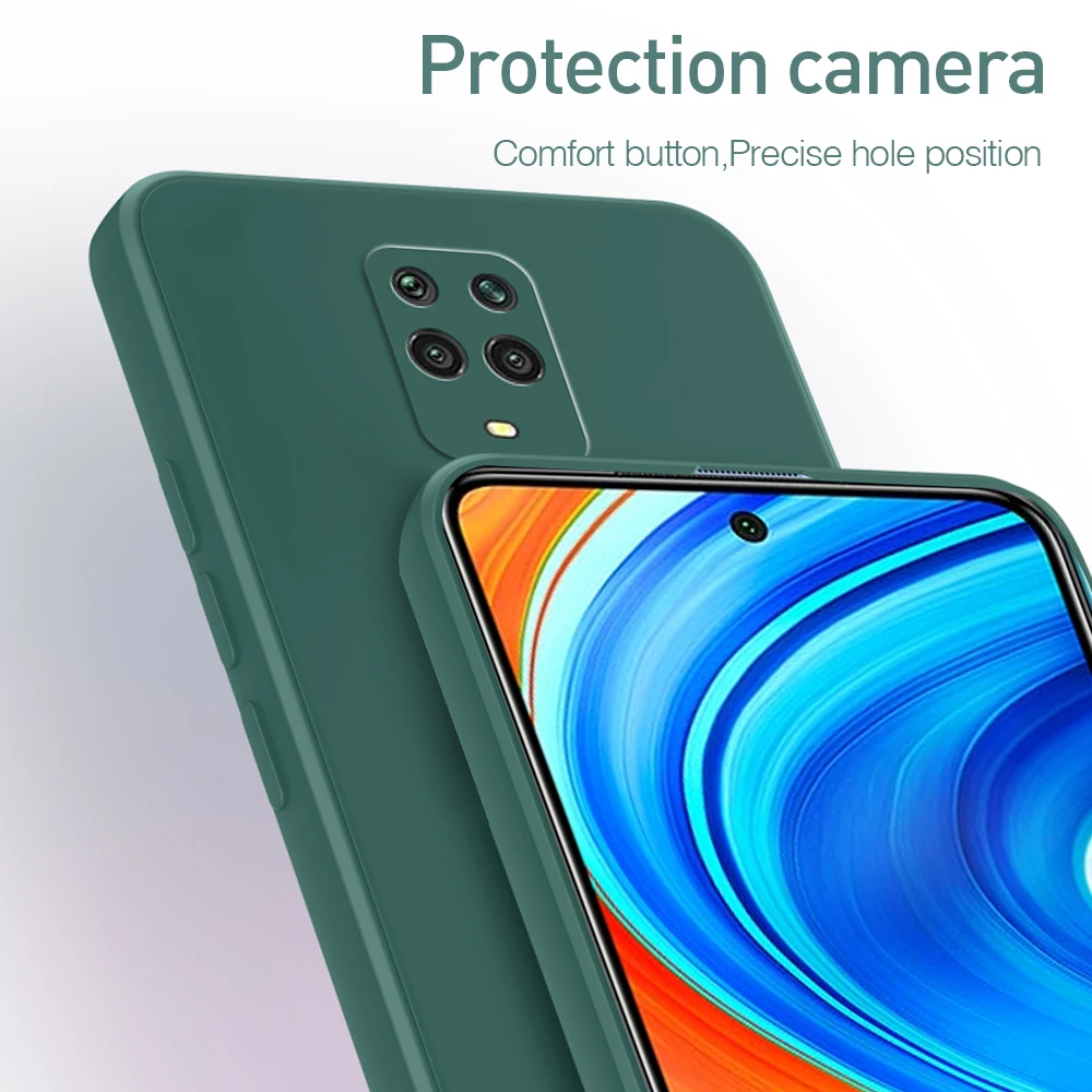 Phone Case Liquid Silicone Matte For Xiaomi Redmi Note 9 Pro Max 9S 9T Note9pro Camera Protective Thin Back