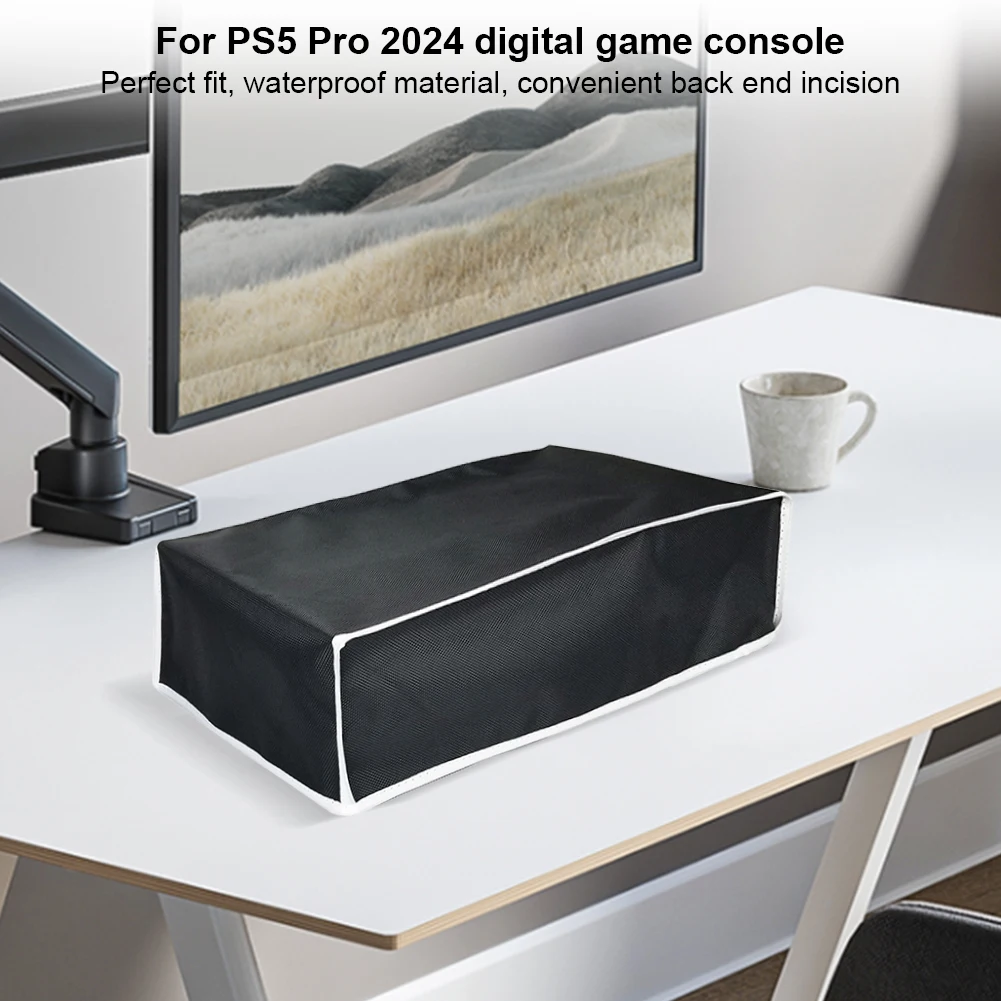 Horizontal Dust Cover Dustproof Cover 1680D Oxford Cloth Dust Guard Waterproof for PS5 Pro 2024 Console Digital and Disc Edition