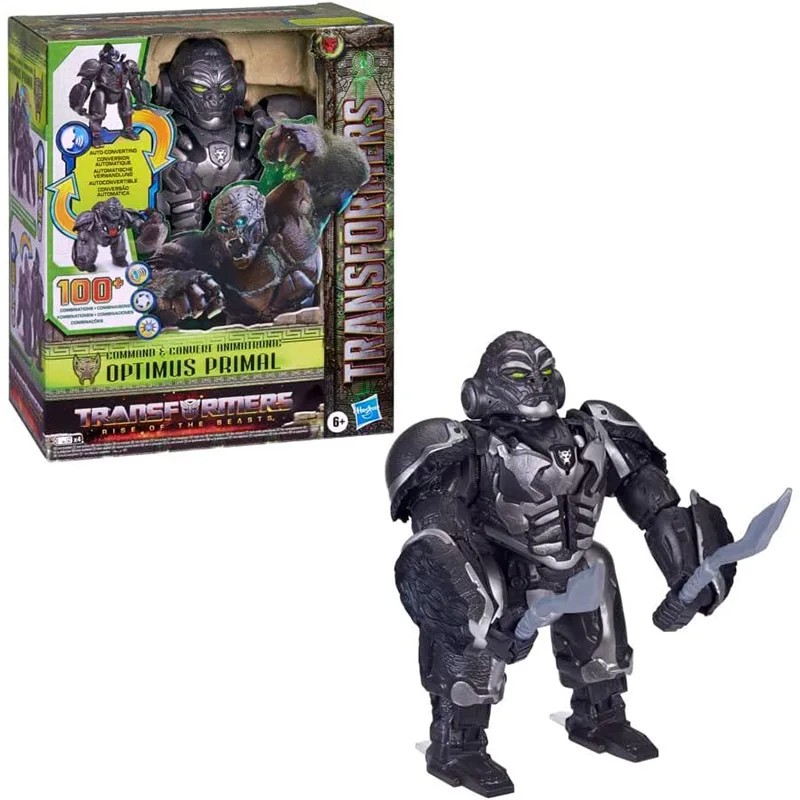 

Transformers Rise of The Beasts Command & Convert Animatronic Optimus Primal Auto-Converting Action Figure Collection Model Toy