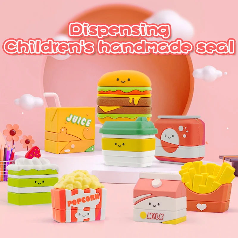 Drip glue personal name seal figurine children's simulation creative food cartoon doll waterproof and non fading seal
