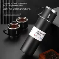 Insulated Thermos with Three Lids - 24 Hour Hot/Cold Retention, Stainless Steel Gift Packaging 5