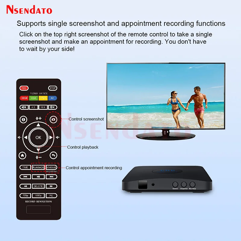 1080p HDMI Video Capture Card Recorder Box Device StandAlone Camera HDMI VGA YPbPr Analog VHS RCA Video Capture Card For PS4 TV