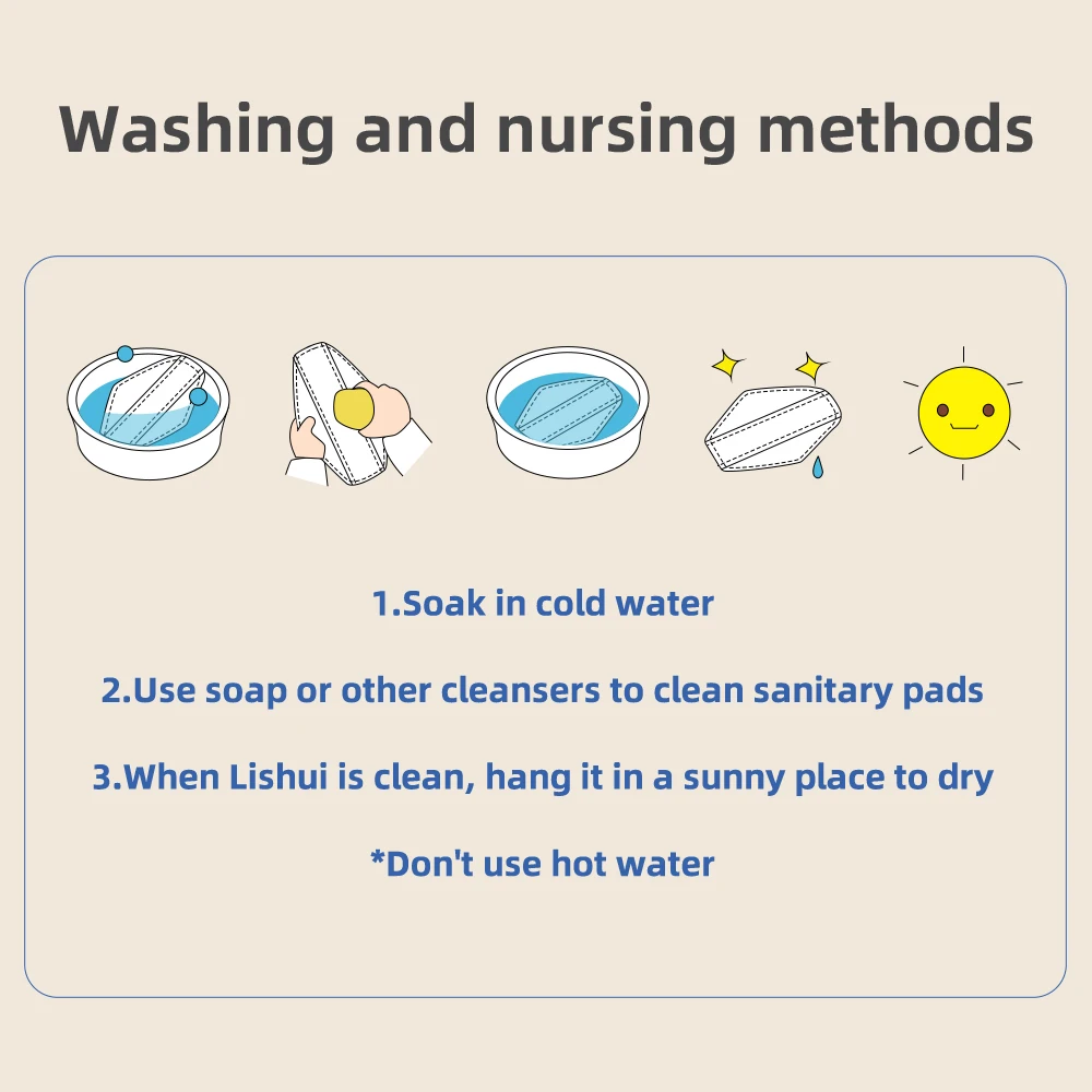 Washable Sanitary Pad Set Reusable Maternity Menstrual Pads Super Absorbent Sanitary Napkin For Women Lady 8PCS sanitary pads