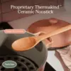 Pot - Mini. Nonstick Ceramic Sauce Pan with Lid | Versatile Cookware for Stovetop and Oven | Steam, Bake, Brai 4