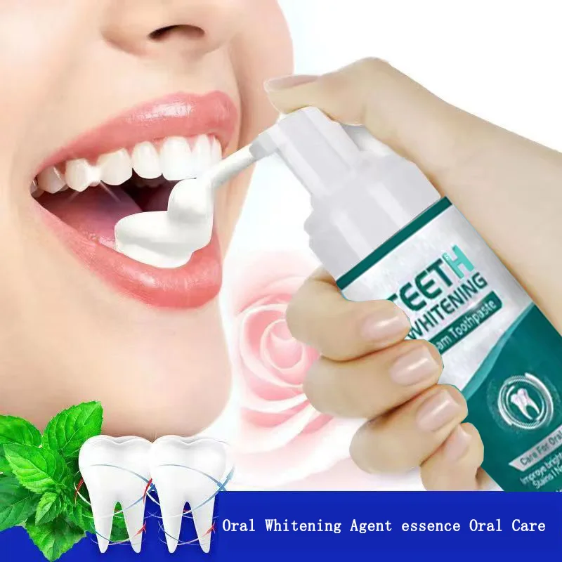 Teeth Whitening Mousse Dental Care Essence Remove Plaque Tooth Stain Gingival Repair Caries Prevention Oral Cleaning 30ml