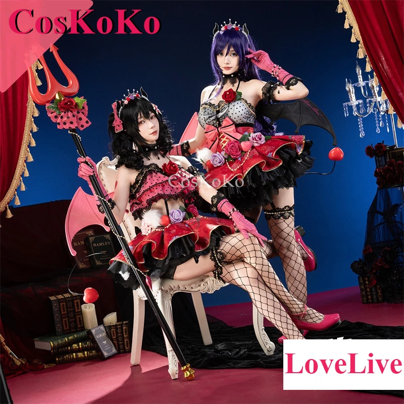 

CosKoKo Tojo Nozomi/Yazawa Nico Cosplay Anime LoveLive Costume Little Devil Awakening Dress Halloween Party Role Play Clothing