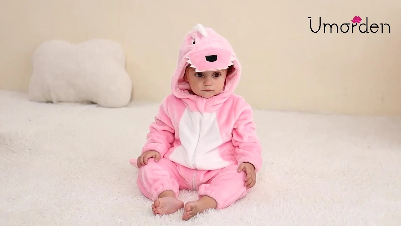 Tuta Invernale Per Neonato A Forma Di Dinosauro – Tutina In Flanella Morbida Con Cappuccio, Unisex, Regalo Perfetto Per Halloween E Natale