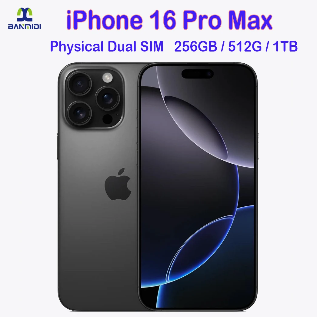 100 Original iPhone 16 Pro MAX Smartphone 6.3" Dua...