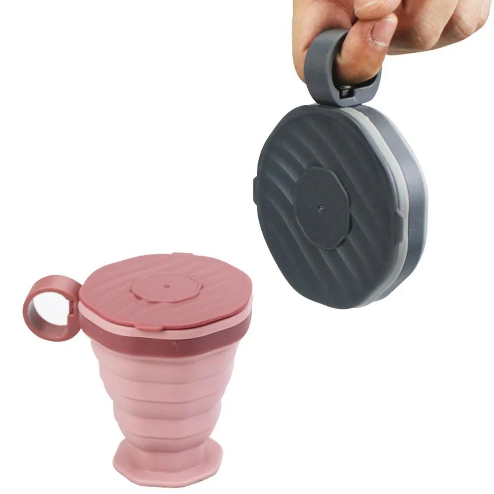 Compact and Portable Folding Travel Cup with Lid