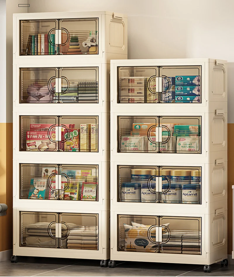 Description Picture 3 of itemFoldable Storage Box with Lid & Wheels, Toys Organizer Large Capacity Closet Clothes Container Cabinet Outdoor Car Storage Bin