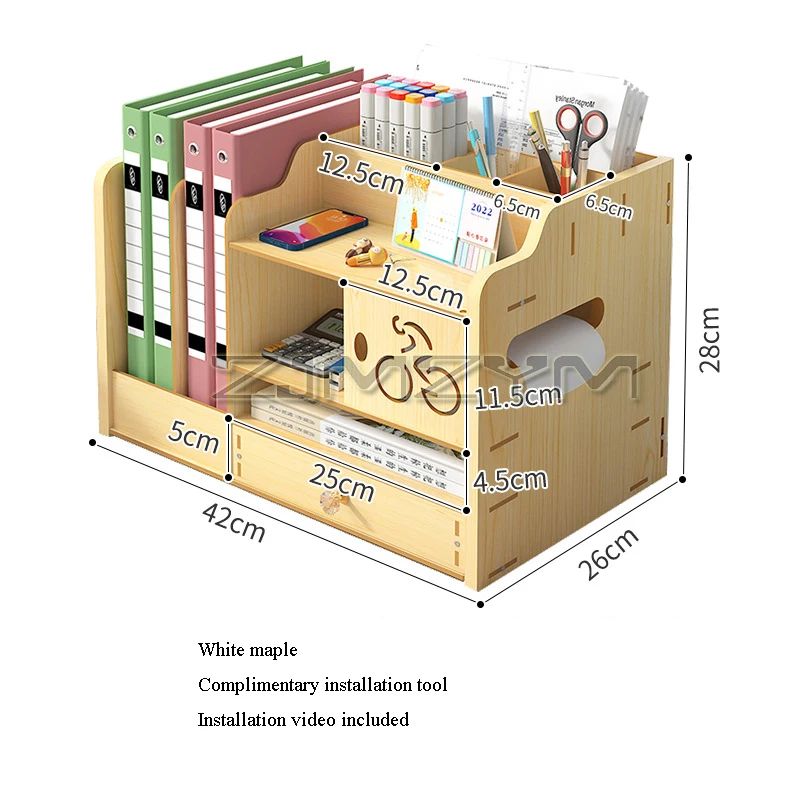 Desktop Storage Box Large Capacity Drawer File Rack Multi-layer Office And Student File Pen Holder Practical Desk Organizer