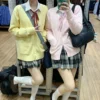 Anime Yellow Knitted Cardigan 2025 Spring and Autumn New JK Knitted Shirt Coat Long Sleeve V-neck Women's Cardigan Top 2