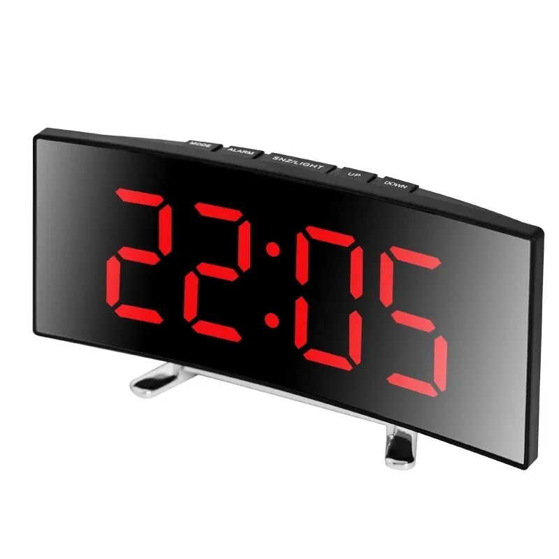Enhanced LED Curved Mirror Alarm Clock