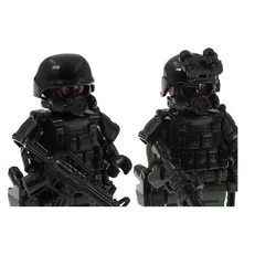 Military MOC SWAT Special Forces Soldier Weapons Guns Mini Action Figures Modern Police City Army Playmobil Building Block Toys