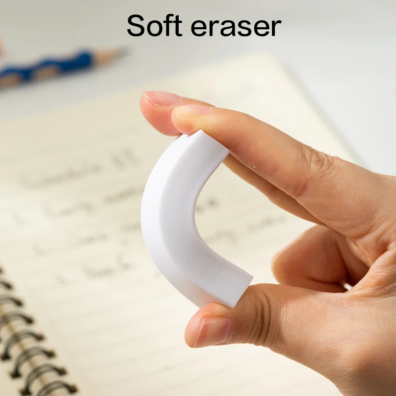 Deli 4pcs Eraser Stationery 2B 4B Soft Rubber for Kids Clear Eraser Pencil Set Office School  Art Supplies Exam Correction 6