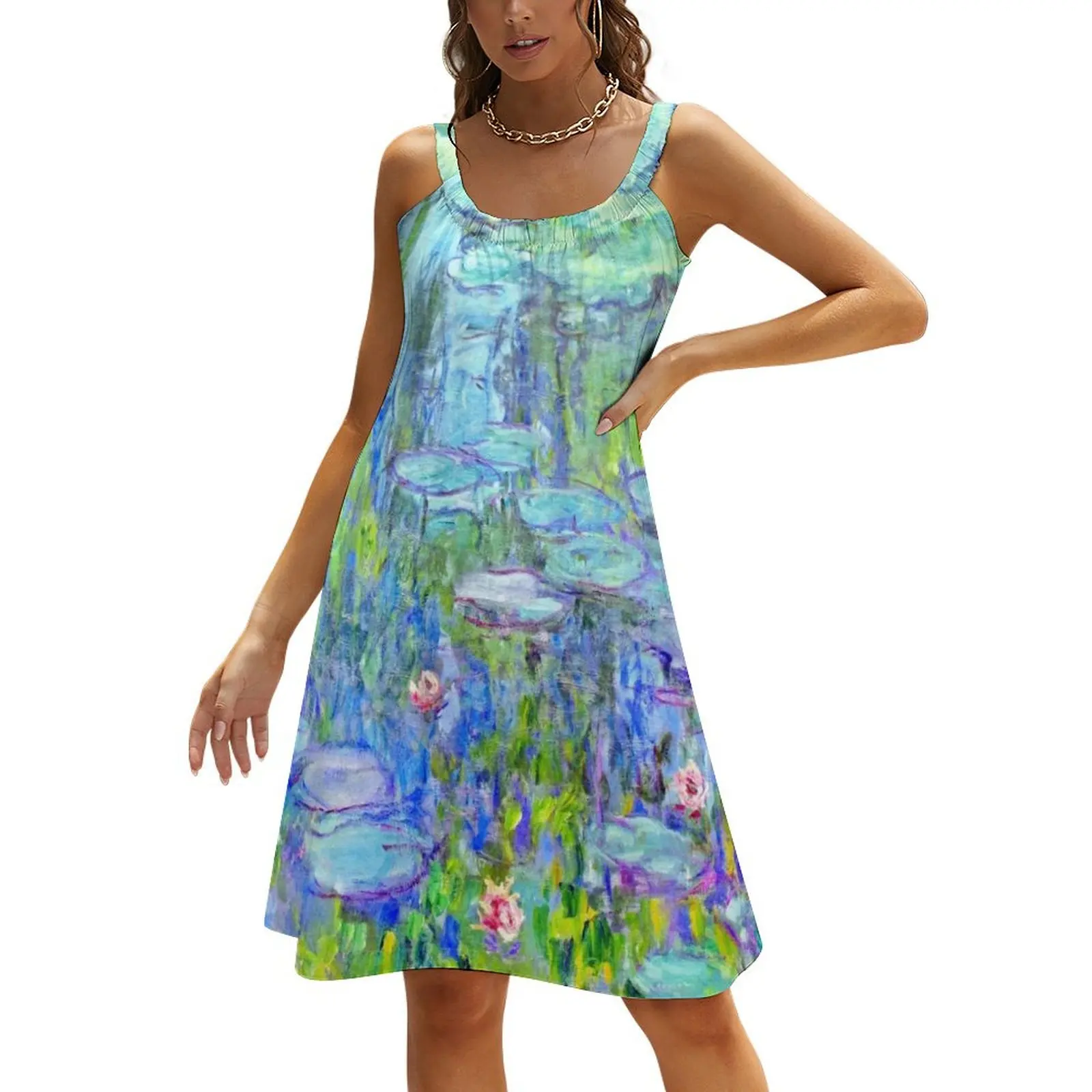 

Water Lilies moneT Beach Sling Skirt womens dress womans clothing wedding dresses for woman elegant and pretty women's dresses