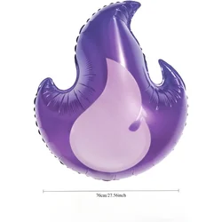 Purple Flame K - pop Celebration Foil Balloon - Party Decorations & Music - Themed Props - 5pcs (Purple)