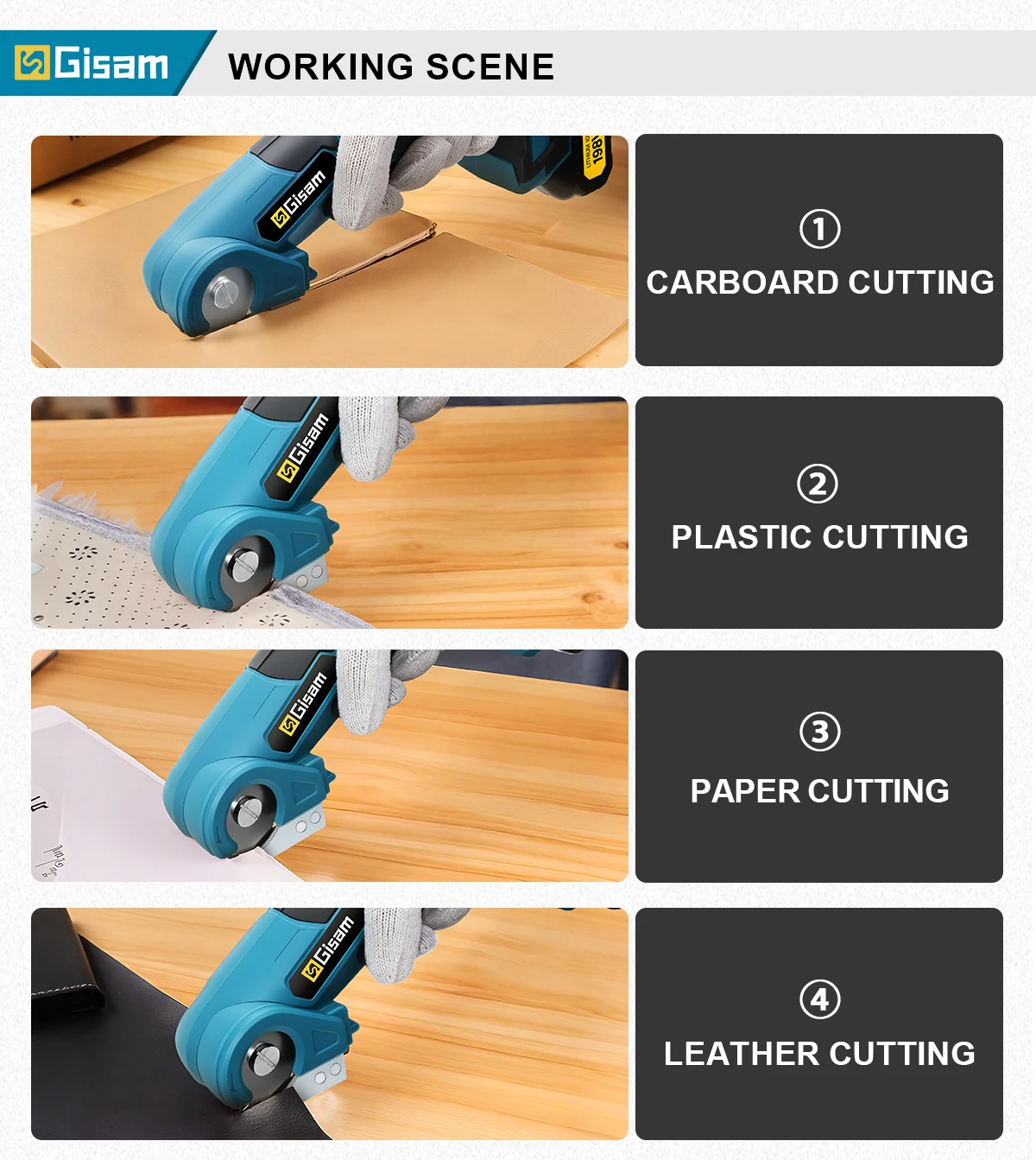 Cordless Carpet Scissors Multi Functional Pruner Round Knife Cutting Cloth Sciss