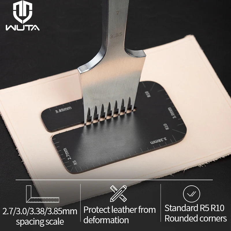 Leather Punch Tool WUTA Leather Punch Aid Pulling Board Diamond Chisel Pricking Iron Aid Mate Auxiliary DIY Craft Press Chopping