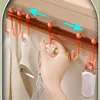 1PC No Punching Required Kitchen Hooks Slide Removable Wiping Cloth Pot Shovel Carrier Kitchenware Storag 3