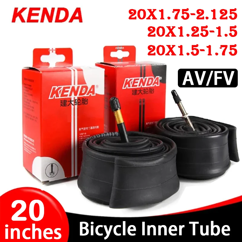 

KENDA Bicycle Inner Tube 20 inches 20x1.25/1.5 20x1.5/1.75 20x1.75/2.125 AV/FV Butyl Rubber MTB Road Bike Tyre Bicycle Parts