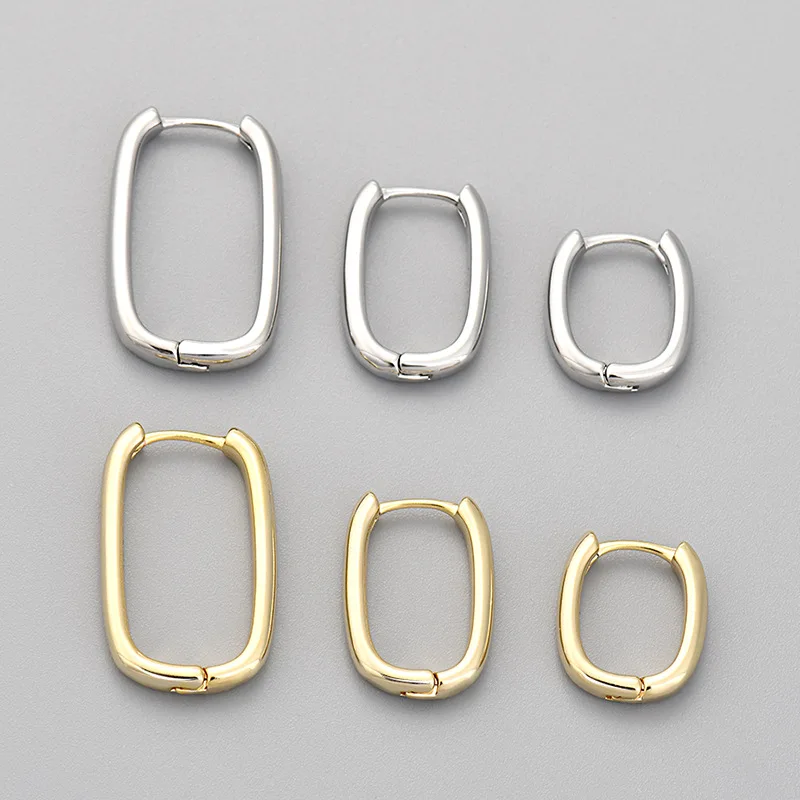Pendientes de aro doble círculo cobre y metal