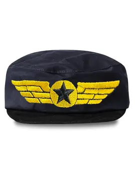 Baby Boy Pilot Hat Police Captain Cap Infant Funny Cosplay Embroidery Hats Role Play Accessories Newborn Photography Props 4