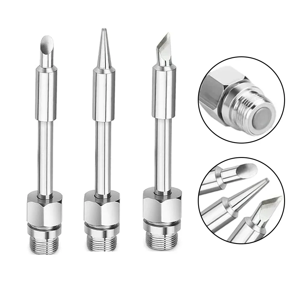 Soldering Iron Tips 3pcs 510 Interface Soldering Iron Head M7*0.5mm Thread Mini Soldering Iron Tips For 8-10W Battery Mainframe