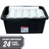 27 Gallon Snap Lid Plastic Storage Bin Container, Black with Red Lid 5