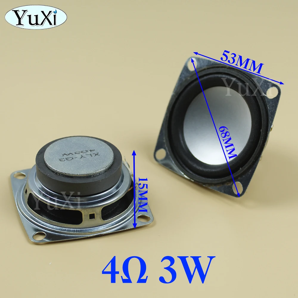 1Pc 5W 4Ohm Full-frequency Speaker Square Bluetooth Audio Radio External Magnetic Loudspeaker 3W 4Ohm 53MM