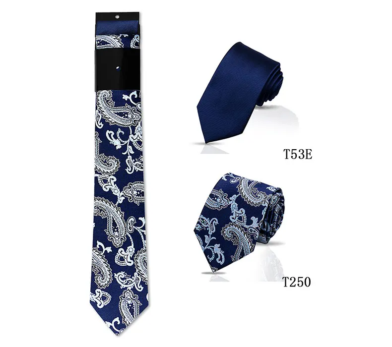 Elegantes 2-Krawatten-Set für Herren als Geschenk, luxuriöses Paisley-gestreiftes Herren-Krawatten-Set mit Papierkarte für Männer, geschäftliche Hochzeitsfeier – Detail 22