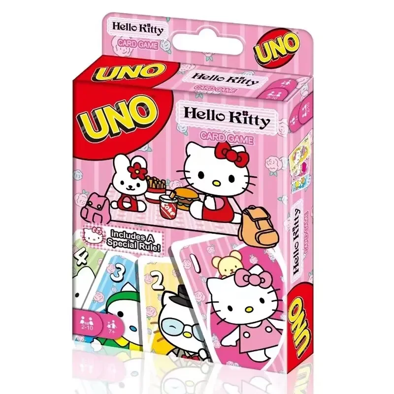 

2024UNO Hello Kitty сочетающаяся карточная игра майнкрафт Мультиплеер семейная пландигра Смешные друзья развлечения покер