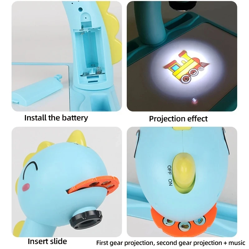 Mini proyector Led de arte para niños, mesa de dibujo, juguete ligero para niños, tablero de pintura, escritorio pequeño, herram 2